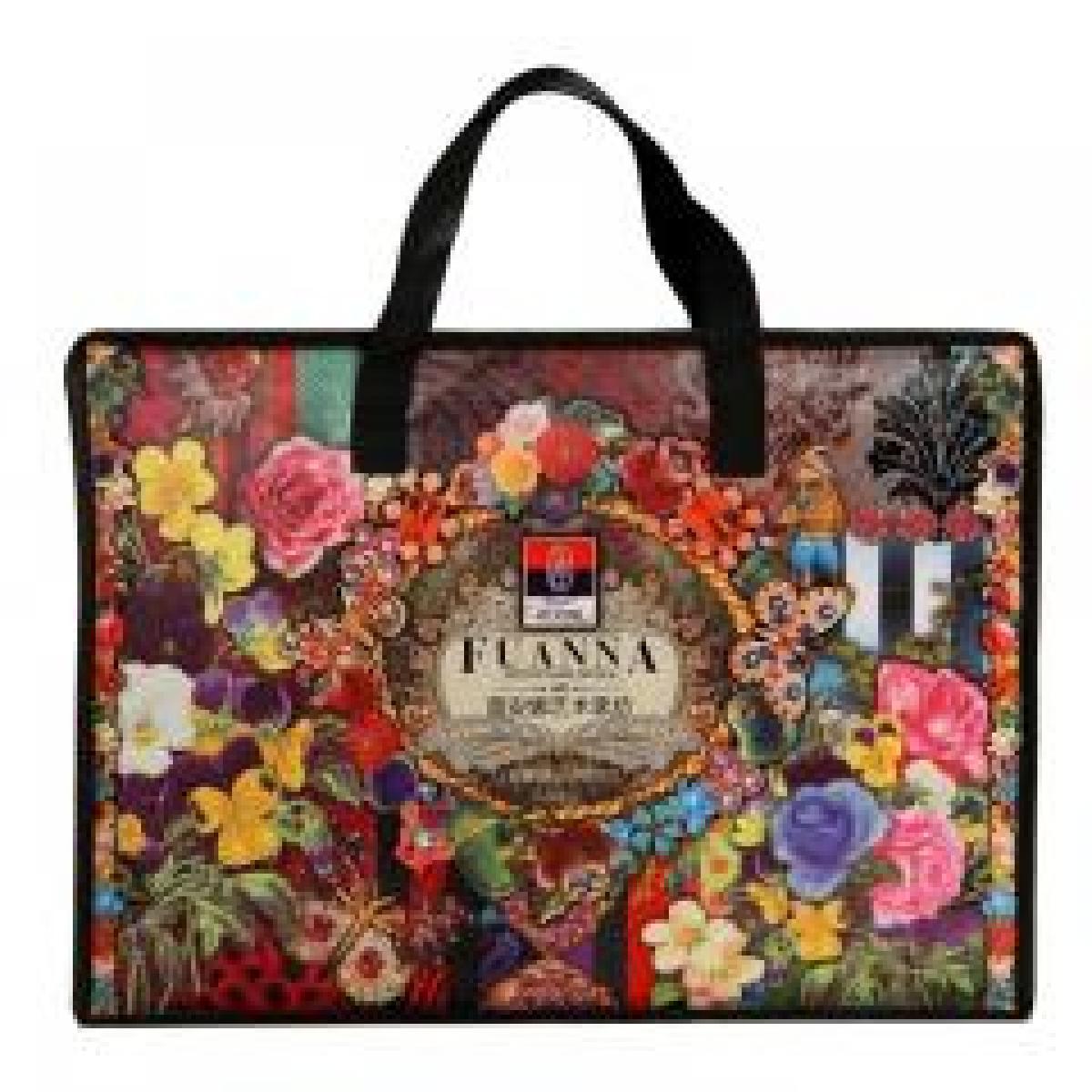 富安娜 家纺床单床上用品床品套件全棉4件套纯棉四件套 春之舞 蓝 1.8m(6英尺)床