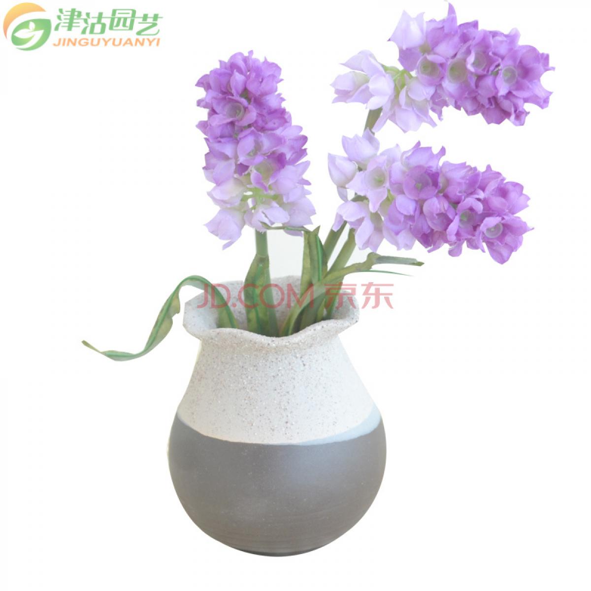 津沽园艺 韩式陶瓷巧克力色磨砂花盆 带底孔适合各类多肉花卉绿植盆栽室内桌面花盆